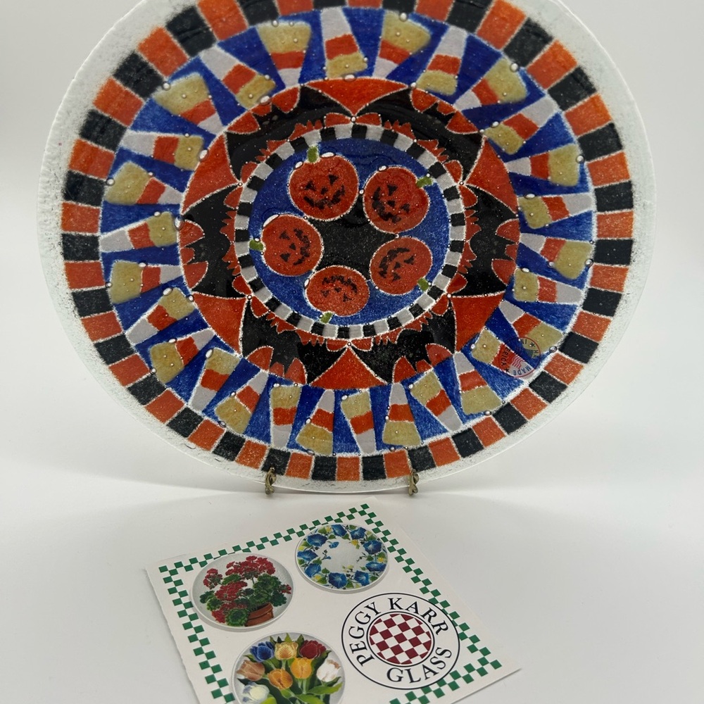 Peggy Karr Halloween Plate - Multicolor